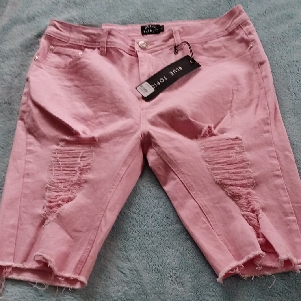 Blue Topic NWT stretch Distressed Bermuda Shorts Size XL